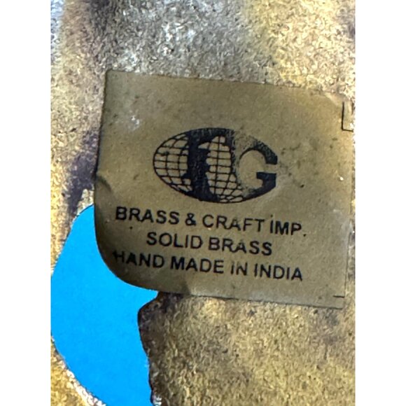 Vintage Gold Brass Cherub Candle Holder With Grapevine Design - Picture 14 of 15